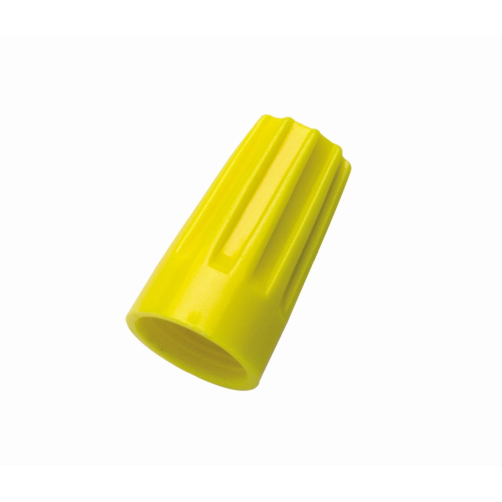 IDEAL, Yellow Wire-Nut® 74B® Wire Connectors, Handles #18 to #10 AWG wire combinations, Ribbed shell is comfortable to grip, Durable copolymer shell, Protective coating on the spring, UL-Listed, 30-074P